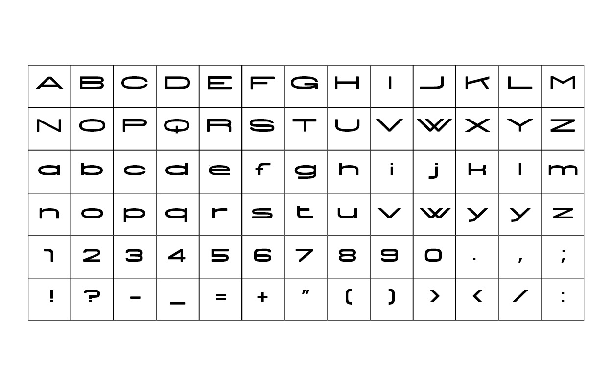 Création typographique Planche alphabet